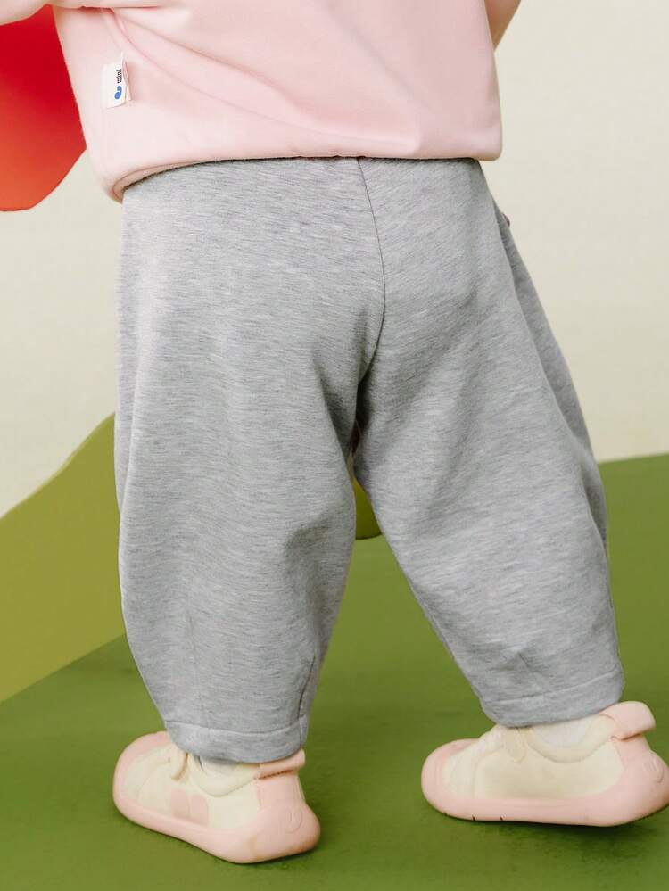mini bala Pantalones globo para niñas, suaves, cómodos, lindos y versátiles para usar todos los días en otoño - Gris claro - Añade 3