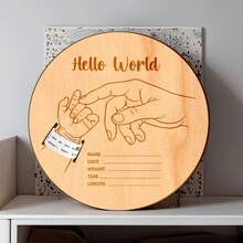 Hộp quà lưu niệm khắc tên cho vòng tay bệnh viện dành cho trẻ sơ sinh, quà tặng cá nhân hóa cho bé, làm từ sợi gỗ cắt laser, vòng đeo tay kỷ niệm cho bà bầu nhân Ngày của Mẹ và Ngày của Cha. - Nhiều màu - Xem 2