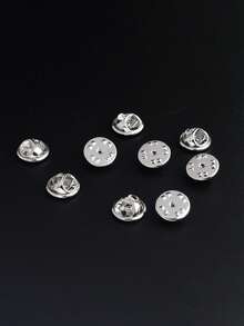 30pcs Lock Buckle With Gold And Silver Back Pin, Brooch, Enamel Lapel Pin, Safety Jewelry Discovery Component - 30PCS Spare Buckles - View 6