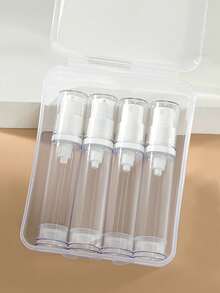 Pump Spray Bottle, Transparent Travel Cosmetic Pump Bottle, Cream Jar, Foundation Bottle, Leak-Proof Travel Lotion Spray Bottle, Travel Refillable Bottle, Multi-Function Essence Vacuum Cosmetic Bottle, Vacuum Pump Bottle, Travel Essentials - Multicolor - View 5