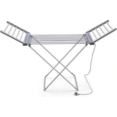 50Hz/230W Wing Electric Heated Clothes Foldable Airer Stable Dryer - 54.1D X 147.1W X 93H Cm - Silver