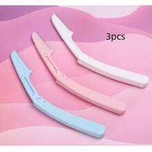3pcs Facial Razors For Women Face,Eyebrow Razor, Dermaplane Razors, Face Shavers,Dermaplaning Tool Peach Fuzz Remover For Folding Travel Face(Color Random) - Multicolor - View 9