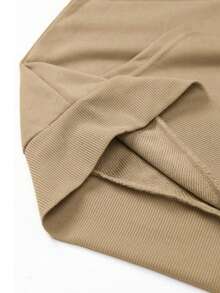 Autumn And Winter Men's Casual Daily Life Soft And Comfortable Versatile Suit, Simple Street Style Font New York Letter Printing, Khaki Round Neck Pullover Long Sleeve Sweatshirt Narrow Leg Sweatpants Sweatshirt Suit - Khaki - View 7