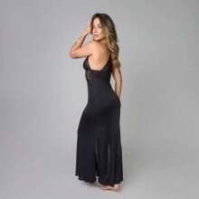 Promotion Long Lace Nightgown CM8026. - Black - View 2