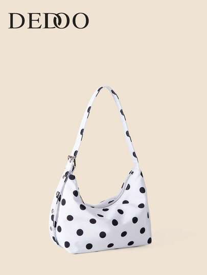 Dedoo 办公室白领的时尚手袋——时尚尼龙波点单肩包，具有独特设计感的女士新款腋下包