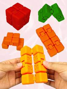 Decompression Flip Cube Creative Macaron Decompression Toy Suitable For Boys And Girls Birthday Gifts, Christmas Gifts, Gift Box Fillers, Children's Prizes, Party Gifts - Multicolor - View 4