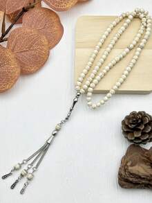 1pc 99 Beads 6mm Black Agate Muslim Prayer Beads - Black - View 10