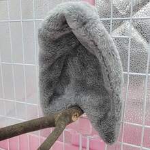 毛绒悬挂鹦鹉防风保暖棉窝帐篷，适用于孔雀、八哥、鹦鹉秋冬季避风保暖