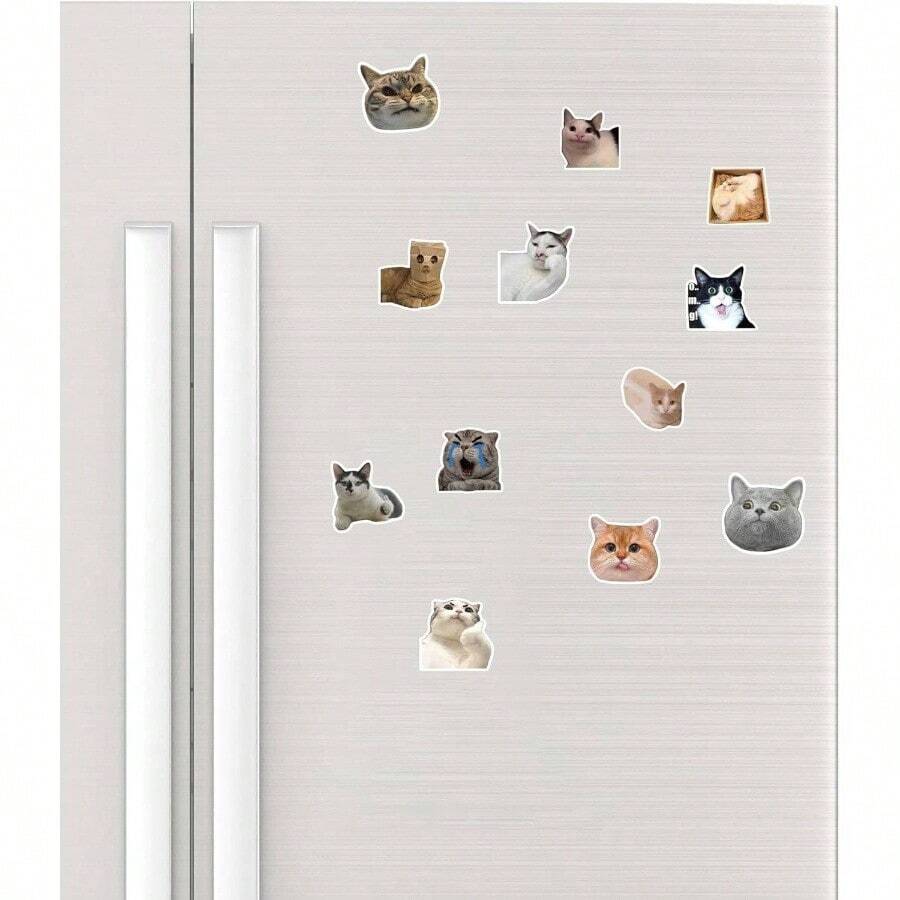12Pcs Funny Fridge Magnets Cute Refrigerator Magnetic Stickers Decor Morale Humorous Housewarming Home Office Cabinets School Locker Whiteboard Dishwasher Thickened Strong Magnetic