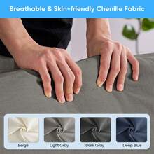 Puremind Modern 183.5'' U-Shaped Modular Sectional Sofa With 2 Ottomans,7-Seat Cloud Couch, Modern Chenille Sofa Sleeper Deep Seat Couches - 淺灰色 - 查看 8