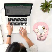 Mouse Pad Wrist Support, Ergonomic Mouse Pad With Wrist Rest, Comfortable Mouse Pad With Smooth Wrist Rest, Suitable For Non Slip Base, Computer, Laptop, Office And Home