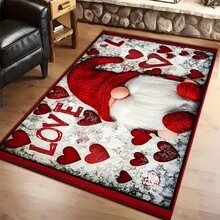 1 pieza Alfombra de Gnomo Rojo, Decoración del Día de San Valentín, Adecuada para Sala de Estar/Dormitorio/Oficina/Patio/Jardín, Acogedor y Elegante, Felpudo de Interior y Exterior, Alfombra Pequeña, Felpudo de Bienvenida, Alfombra, Felpudo Exterior, Alfombra de Cocina, Decoración del Hogar, Felpudo de Entrada, Alfombra Pequeña de Área, Almohadilla Exterior, Decoración del Hogar, Alfombra de Área, Alfombra de Jardín, Alfombra Lavable