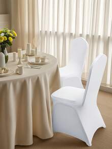 1件/4件/6件/10件/20件/30件/50件黑色牛奶丝方形椅套,经典简约设计,高弹力纯色宴会椅防尘罩,可拆洗,适用于餐厅、客厅、厨房、酒店、宴会椅保护套、秋季装饰、房间装饰、返校季、学校用品 - 彩色 - 查看 9