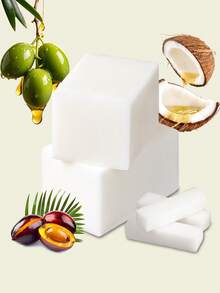 1公斤/2.2磅 白色/透明皂基，适用于手工皂，透明植物皂基，DIY皂基，原皂，乳白色沐浴DIY材料皂基