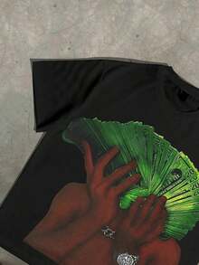 CAMISETAS DE ALGODÓN 100% CON ESTAMPADO DE PERSEGUIMIENTO DE PAPEL, DINERO, PATRÓN Y2K... Presentan un diseño juvenil y a la moda. Llegaron y son perfectos para ropa casual y estilo urbano. Son excelentes regalos para amigos y familiares. Camiseta de cerveza, camisetas divertidas, camisetas de papá, camisetas de Dios, Alien2025 - Negro - Ver 4