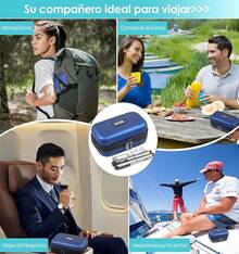 Hielera para Insulina 2 Bolsas de Hielo Portatil,Bolsa Enfriamiento Pantalla de Temperatura,Diabetes Organizer Cooler de Medicamentos,Mantenga Fresca Durante 8-10 Horas,para Viaje y Trabajo Salud (A) - a - Ver 2