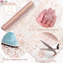 1pc 11x108 Inch Rose Gold Foil Table Runner, Birthday Wedding Banquet Party Table Decor, Tablecloth Table Runner, Placemat Plate Decoration, Gift Wrapping, Baby Shower, Table Centerpiece - Rose Gold - View 4
