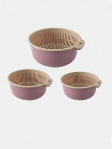 2/6 Vegetable Drainage Baskets, Plastic Vegetable Washing Baskets, Household Thickened Fruit Tray, Living Room Coffee Table, Drainage Basket, Kitchen Round Vegetable Washing Basin