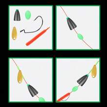 375 件/套夜光钓鱼珠，夜光鱼饵浮标，适合夜钓的钓鱼配件