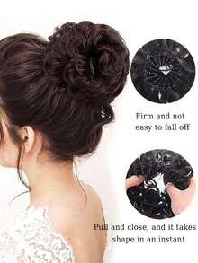 Synthetic Hair Bun Extensions Messy Curly Hair Scrunchies New StyleHairpieces Synthetic Chignon Donut Updo Hair Pieces For Women - Multicolor - View 5