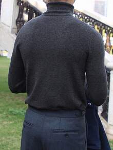 Men's Casual Turtleneck Sweater, Versatile For Commuting And Layering, Autumn/Winter