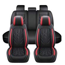 Universal Seat Covers Full Set, 5 Seats Seat Covers For Cars, Waterproof Pu Leather Car Seat Covers, Auto Protectors Fit For Most Sedans SUV Pick-Up Truck - 黑紅 - 查看 11