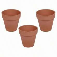 Small Terracotta Plant Pots With Drainage Hole - Set Of 3 - View 1