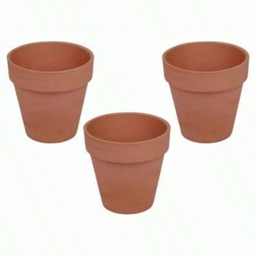Small Terracotta Plant Pots With Drainage Hole - Set Of 3 - View 1
