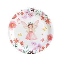 30pcs Cute Floral Fairy Disposable Plates & Cups, Party Supplies Suitable For 30 Guests, Disposable Paper Plates & Cups For Birthday, Wedding, Party, Family Picnic