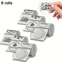 [Transparent Thermal Labels 50*50Mm] Transparent Round Thermal Labels | Self-Adhesive Thermal Label Paper | Thermal Label Printing Paper | For Barcodes/Addresses/Mailers/Logos/Business Printing | Compatible With B3S/M200/M210/M110/M3/M120/M108/P50/P80/P1/P2/DP26/DP30/Q20/Q40/221D/220B Label Printers - Multicolor - View 13