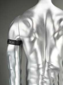 1件男士真皮臂带，运动衬衫袖口，时尚臂带 - A - 查看 2