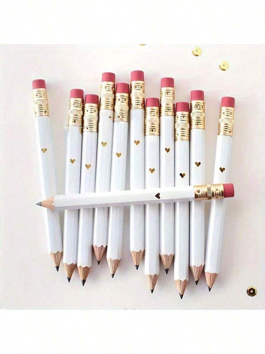 10pcs/20pcs Mini Party Favors - Pencils, White Pencils, Small White Pencils, Games, Bridal Party Pencils - Multicolor - View 1