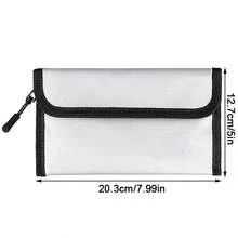 2200℉ Fireproof Money Bag Waterproof Document Envelope File Pouch Cash Box - Silver - View 9