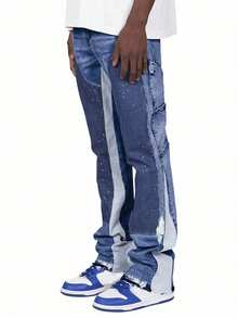 Straight Leg Washed Flare Jeans, Multi-Pocket Casual Work Pants, Versatile Personalized Micro-Flare Trousers, Emo Style