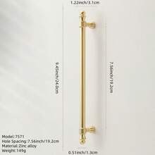 Gold Full Set Furniture Handles, Suitable For Any Furniture Including Drawers, Cabinets, Doors, Made Of Zinc Alloy, French Luxury Style Cabinet Pulls - Gold - View 13