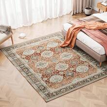 Dripex Machine Washable Rug - Green Boho Living Room & Bedroom Soft Short Pile Dining Room & Traditional Kitchen Non Slip 80x150cm - Ruby Red/Brown - View 4