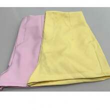 New Fashion 2025 Tailored Social Shorts Kit - 淡粉紅色 黃色 - 查看 1