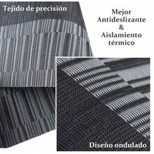 Manteles Individuales Antideslizantes de PVC 6 Piezas para Comedor - Gris y Negro - Ver 2
