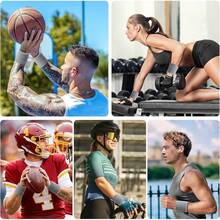 Pulseras Deportivas Antisudor (3 Pares/Algodón): Engrosadas Unisex, Ideal para Béisbol/Baloncesto/Gimnasio - gris - Ver 10