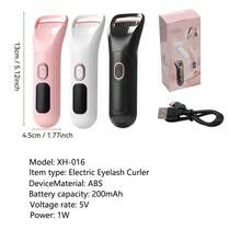 Arricciaciglia elettrico riscaldato a 3 livelli di temperatura, display digitale, arricciaciglia elettrico ricaricabile USB, durevole, strumento per il trucco da 200mAh