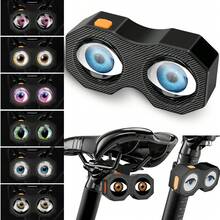 SPNANMA 2025 升级版恶魔眼自行车尾灯，防水智能 LED 自行车尾灯，带 82 个预设，可编程恶魔眼自行车尾灯，带 Type-C 充电，自行车安装支架 - A1 - 查看 10