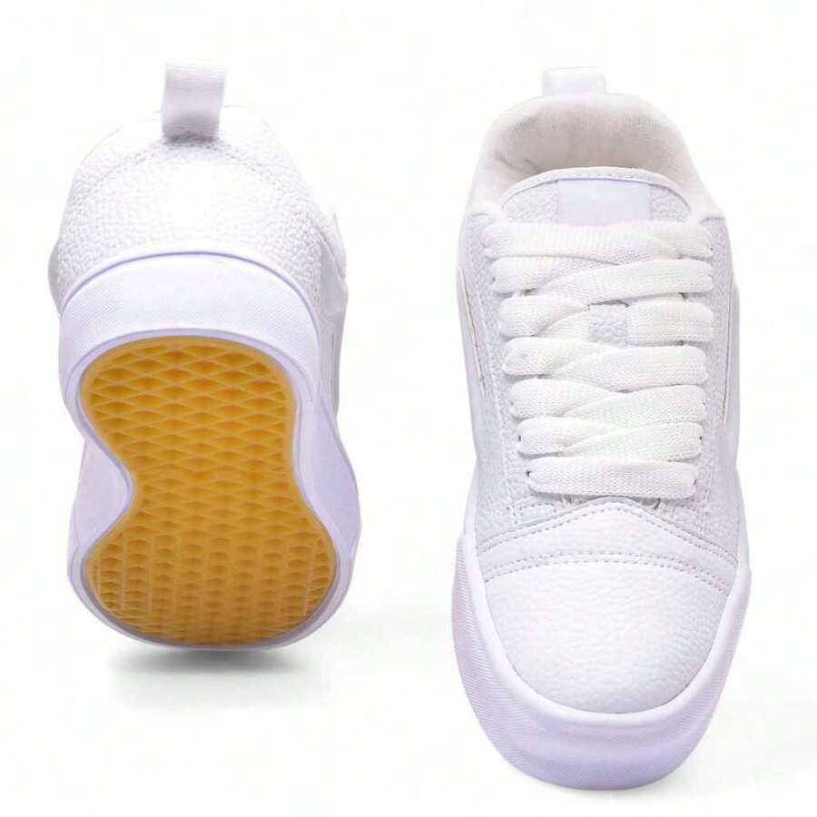 Skater Sneakers Women Men Unisex Streetwear, Casual Sport Sneakers Casual Suede School Vacation Gym & Fitness Outdoor Casual Neutral Elegant College Sexy Sporty Vintage Elegant Holiday Outdoor Suede School Party Vacation Office Wedding Outdoor Gym & Fitness Home - 白色 - 查看 1