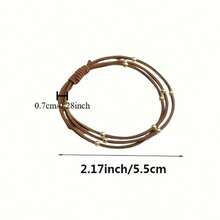 1 Stück modischer, vielseitiger, minimalistischer beiger nahtloser Haargummi, Haargummis, Haargummibänder, Haarseile