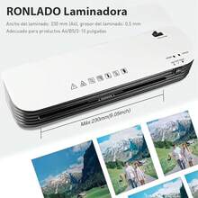 Laminadora Enmicadora Térmica+Cortador de Papel+300 Hojas Laminadoras,Enmicadora Tamaño Carta y Oficio para Casa y Oficina (Rosa) - SL299W - Ver 9
