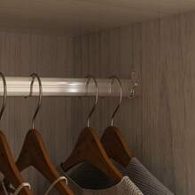 FUFU&GAGA Corner Wardrobe Armoire With Frosted Glass Doors, L-Shaped Closet Cabinet With Shelves And Hanging Rail For Bedroom - 暖白色 - 查看 6