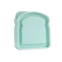 Caixa de Sanduíche, Caixa Bento, Marmita com Tampa em Formato de Torrada e Recipiente de Armazenamento de Alimentos Reutilizável, Micro-ondas e Lava-Louças, Caixa de Sanduíche Reutilizável com Tampa