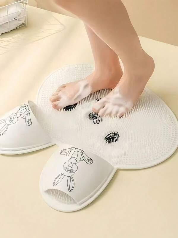 Dispositivo per il lavaggio e la spazzolatura dei piedi; Spazzola per i piedi per persone pigre; Tappetino per massaggio ai piedi per uso domestico; Tappetino antiscivolo per il lavaggio dei piedi con ventose per il bagno