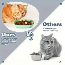 11pcs, Multi-Color PP Plastic Pet Bowl Set With Stand, 10 Square Solid Color Non-Slip Easy-Clean Dishwasher Shallow Small Flat Plates And 1 Storage Base, Durable Lightweight Portable Food And Water Bowls, Whisker Fatigue Relief Anti-Tip Pet Feeding Dishes For Cats, Dogs, Kittens, Short-Legged Cats, Stray Cats, Ferrets, Small Animals, - Multicolor - View 4