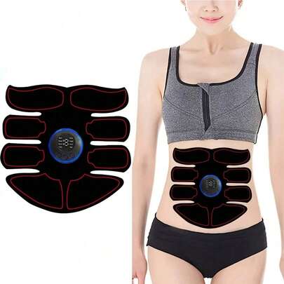 1PC Wireless EMS Muscle Stimulator Abdominal Shaping Belt - Abs Trainer For Home And Office Workout - Fitness Equipment For Men And Women