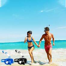 二合一呼吸管套装，带面镜和呼吸管，防水防雾，专业呼吸管面罩装备